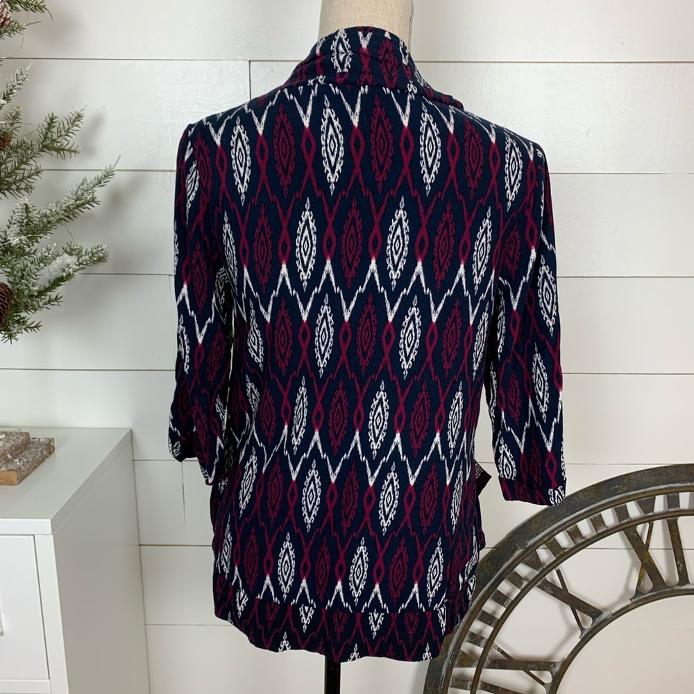 ❌SOLD❌ Aztec Print Navy Fitted Blazer Jacket F21 - Picture 7 of 8